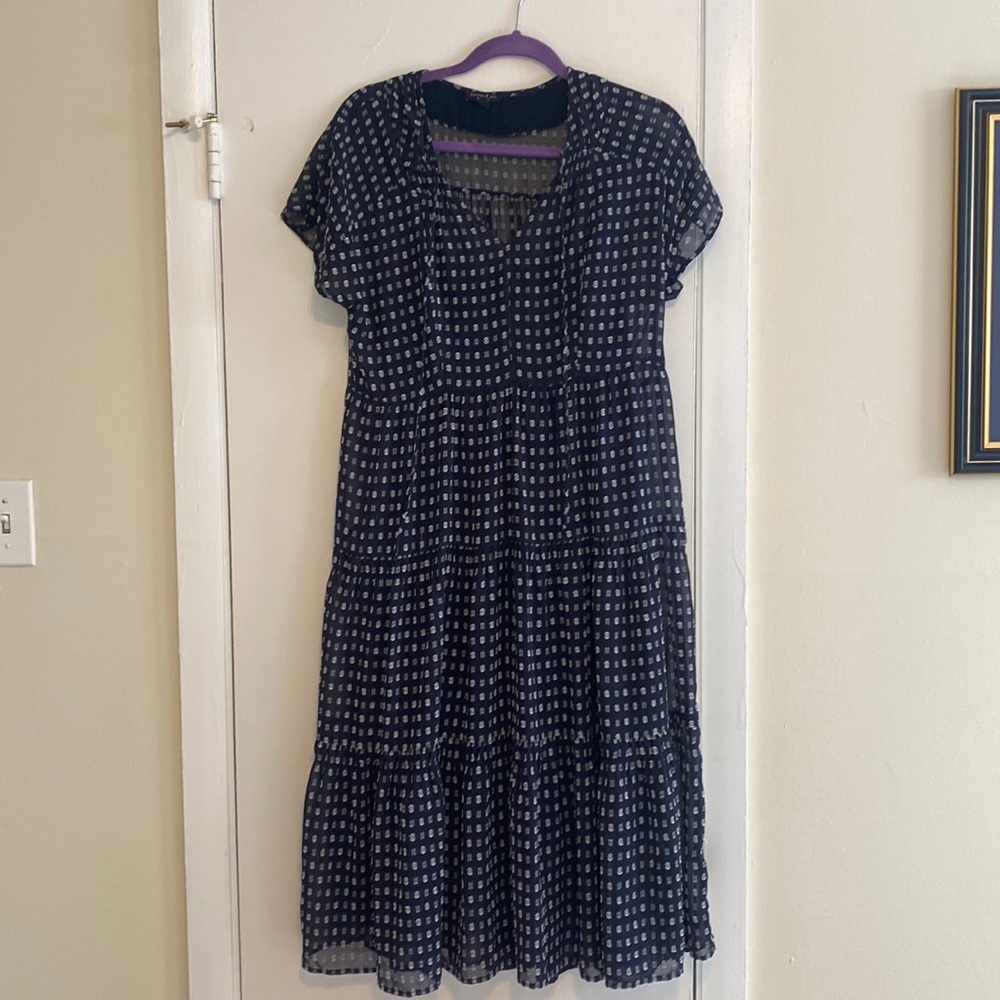 Current air navy & blue midi dress